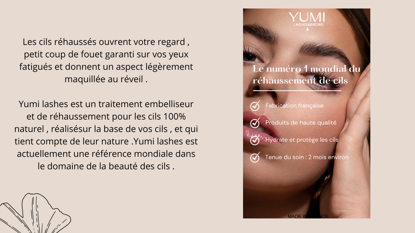 Les cils rehausses ouvrent votre regard petit coup de fouet garanti sur vos yeux fatigues et donnent un aspect legerement maquillee au reveil yumi lashes est un traitement embellis